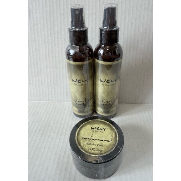 WEN by Chaz Dean Sweet Almond Mint Replenishing Treatment Mist & Defining Paste - Picture 1 of 3